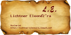 Lichtner Eleonóra névjegykártya